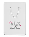 Stethoscope Heartbeat Text Aluminum Paper Clip Bookmark-Bookmark-TooLoud-White-Davson Sales