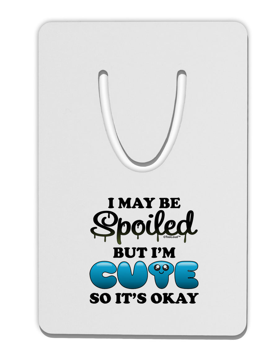 Spoiled But Cute Blue Aluminum Paper Clip Bookmark-Bookmark-TooLoud-White-Davson Sales