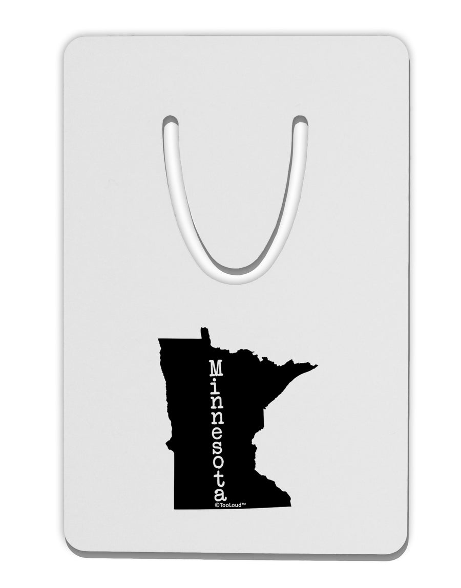 Minnesota - United States Shape Aluminum Paper Clip Bookmark-Bookmark-TooLoud-White-Davson Sales