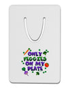 Only Veggies On My Plate Aluminum Paper Clip Bookmark-Bookmark-TooLoud-White-Davson Sales