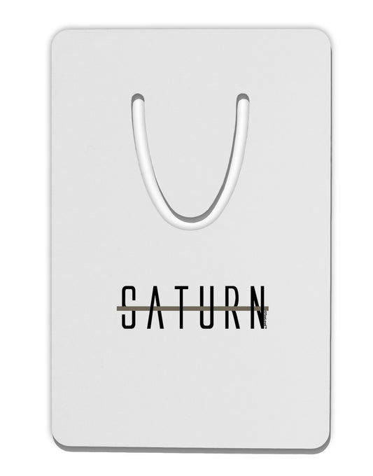 Planet Saturn Text Only Aluminum Paper Clip Bookmark by TooLoud-Bookmark-TooLoud-White-Davson Sales