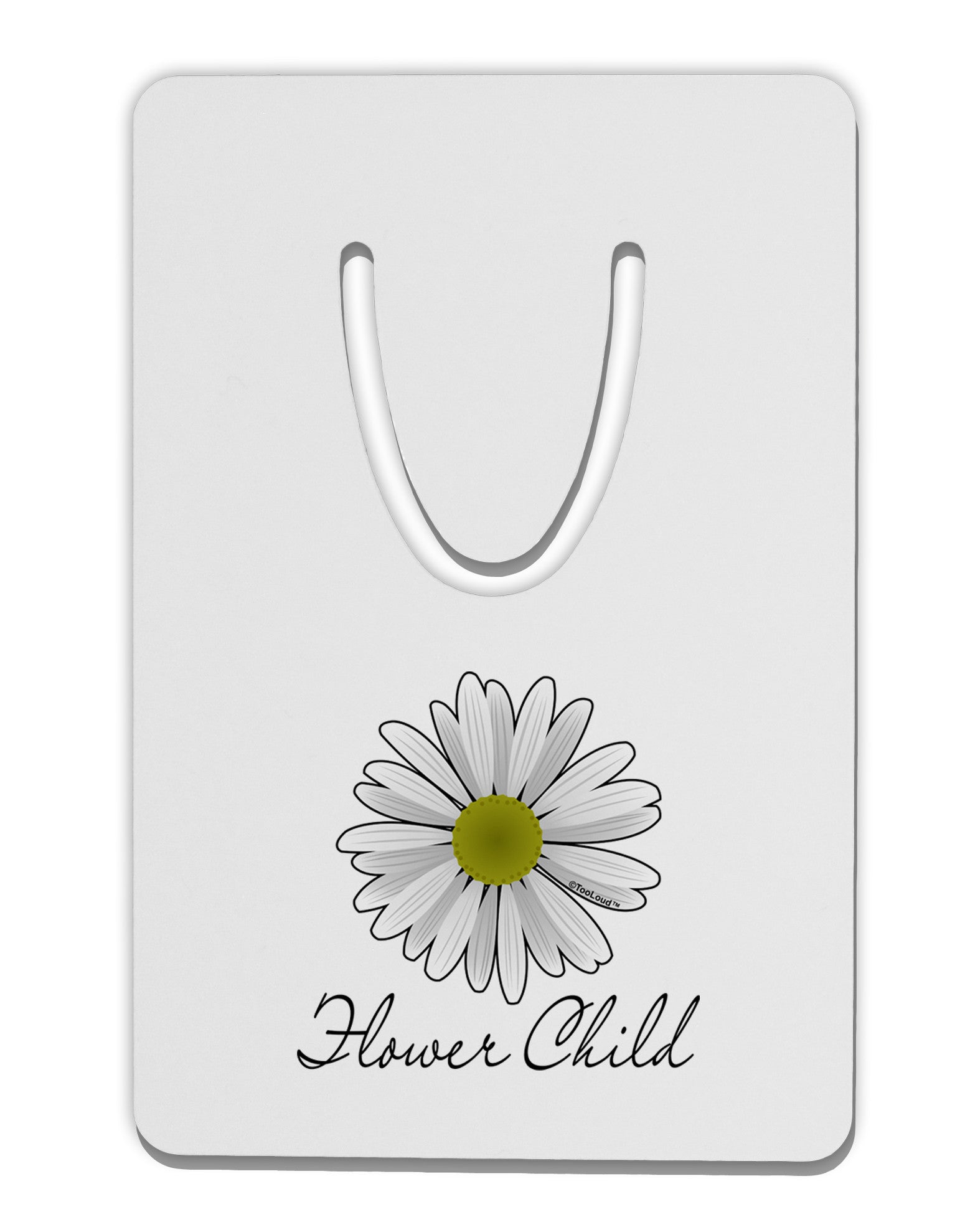 Pretty Daisy - Flower Child Aluminum Paper Clip Bookmark-Bookmark-TooLoud-Davson Sales