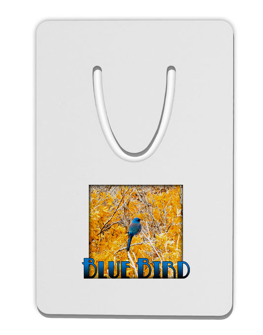 Blue Bird In Yellow Text Aluminum Paper Clip Bookmark-Bookmark-TooLoud-White-Davson Sales