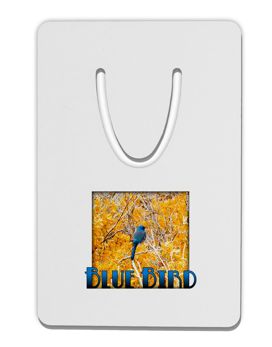 Blue Bird In Yellow Text Aluminum Paper Clip Bookmark-Bookmark-TooLoud-White-Davson Sales