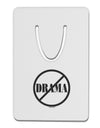 No Drama Allowed Aluminum Paper Clip Bookmark-Bookmark-TooLoud-White-Davson Sales