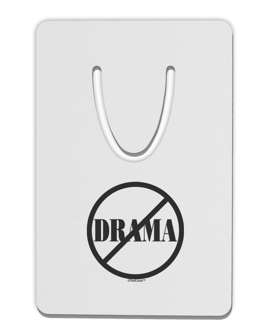 No Drama Allowed Aluminum Paper Clip Bookmark-Bookmark-TooLoud-White-Davson Sales