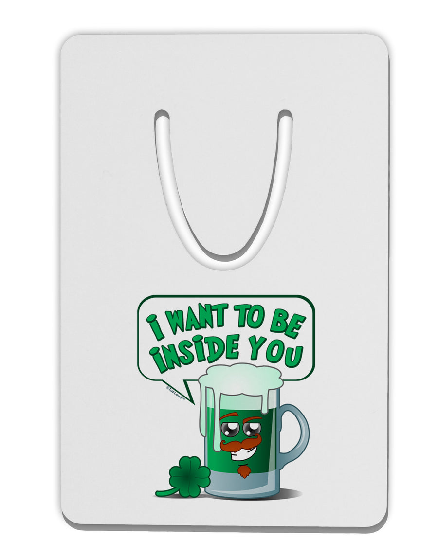 Green Beer - Inside You Aluminum Paper Clip Bookmark-Bookmark-TooLoud-White-Davson Sales