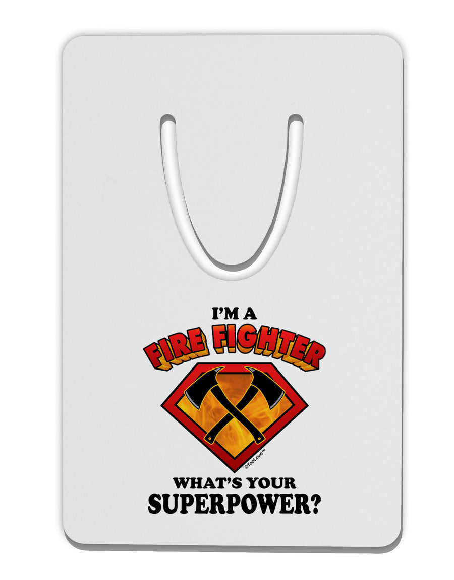 Fire Fighter - Superpower Aluminum Paper Clip Bookmark-Bookmark-TooLoud-White-Davson Sales