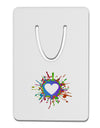 Heart Paint Splatter Aluminum Paper Clip Bookmark-Bookmark-TooLoud-White-Davson Sales