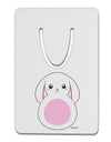 Cute Bunny with Floppy Ears - Pink Aluminum Paper Clip Bookmark by TooLoud-Bookmark-TooLoud-White-Davson Sales