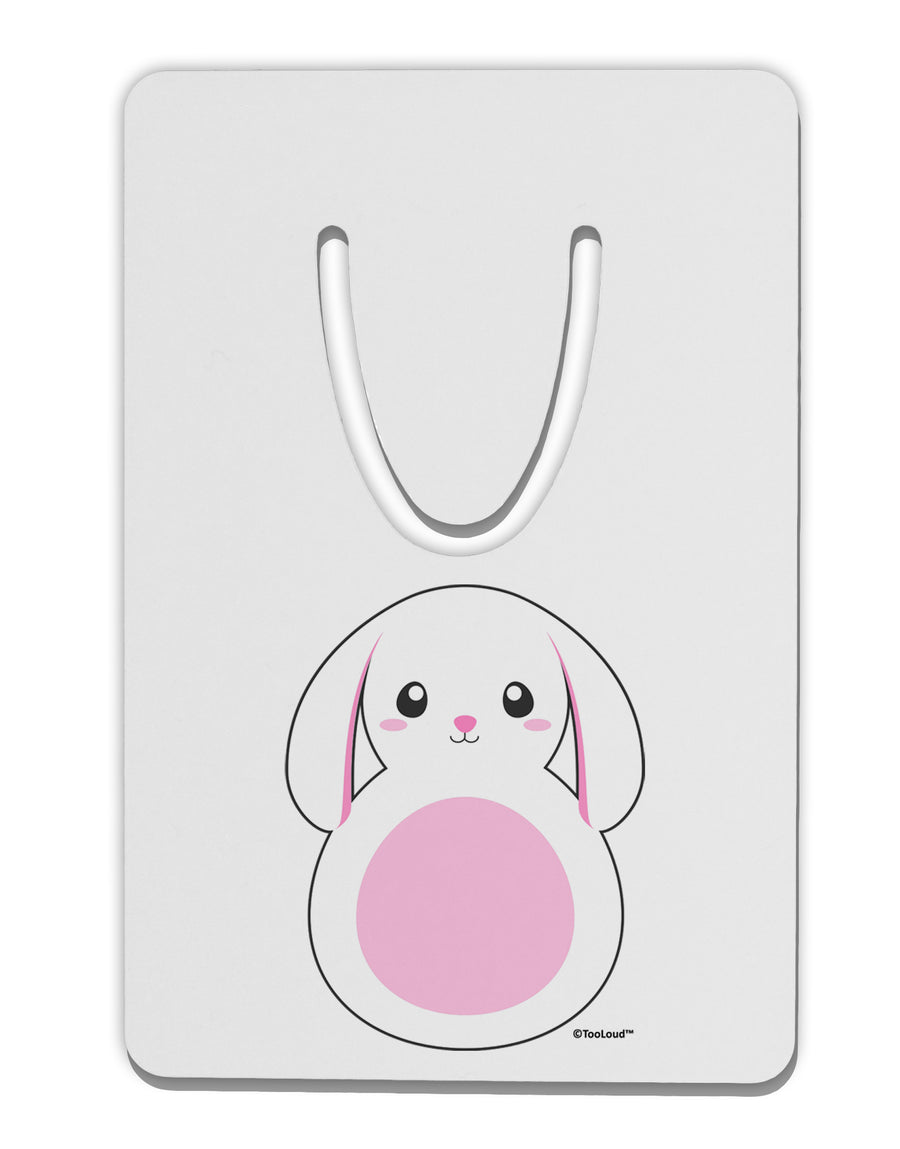 Cute Bunny with Floppy Ears - Pink Aluminum Paper Clip Bookmark by TooLoud-Bookmark-TooLoud-White-Davson Sales