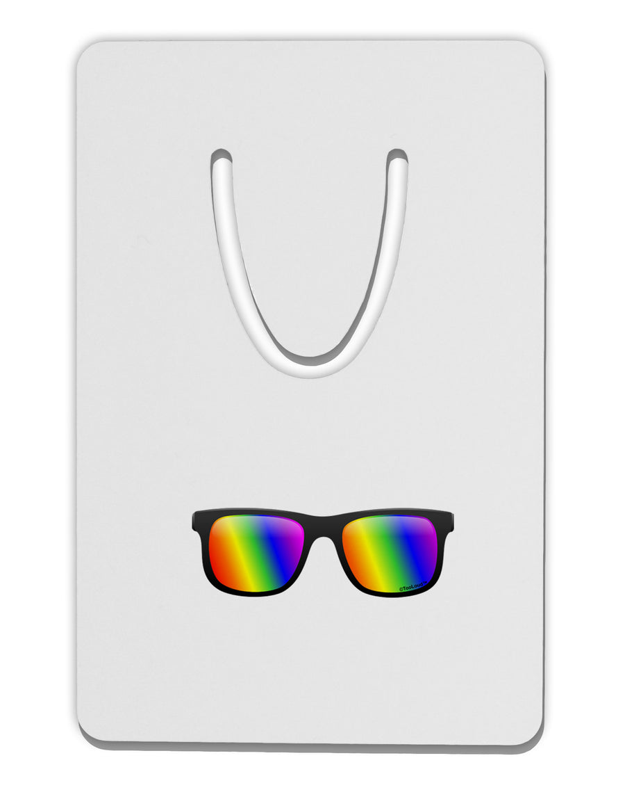 Pride Rainbow Lenses Aluminum Paper Clip Bookmark by TooLoud-Bookmark-TooLoud-White-Davson Sales