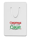 Begins With Christ Text Aluminum Paper Clip Bookmark-Bookmark-TooLoud-White-Davson Sales