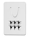 Nine Ladies Dancing Aluminum Paper Clip Bookmark-Bookmark-TooLoud-White-Davson Sales