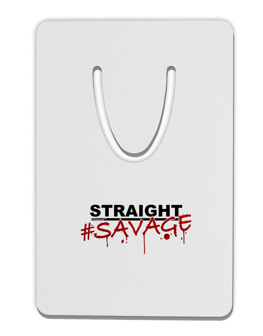 Straight Savage Aluminum Paper Clip Bookmark-Bookmark-TooLoud-White-Davson Sales