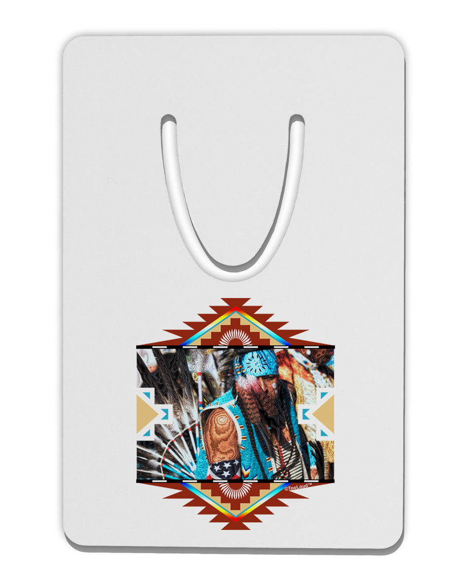 Native American Dancer 2 Aluminum Paper Clip Bookmark-Bookmark-TooLoud-White-Davson Sales