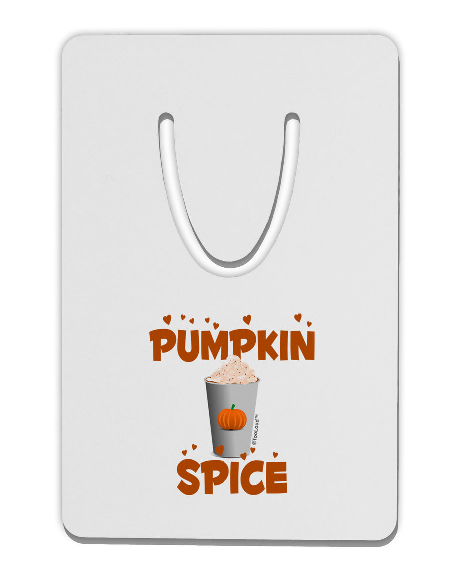 Pumpkin Spice Latte Hearts Aluminum Paper Clip Bookmark-Bookmark-TooLoud-White-Davson Sales