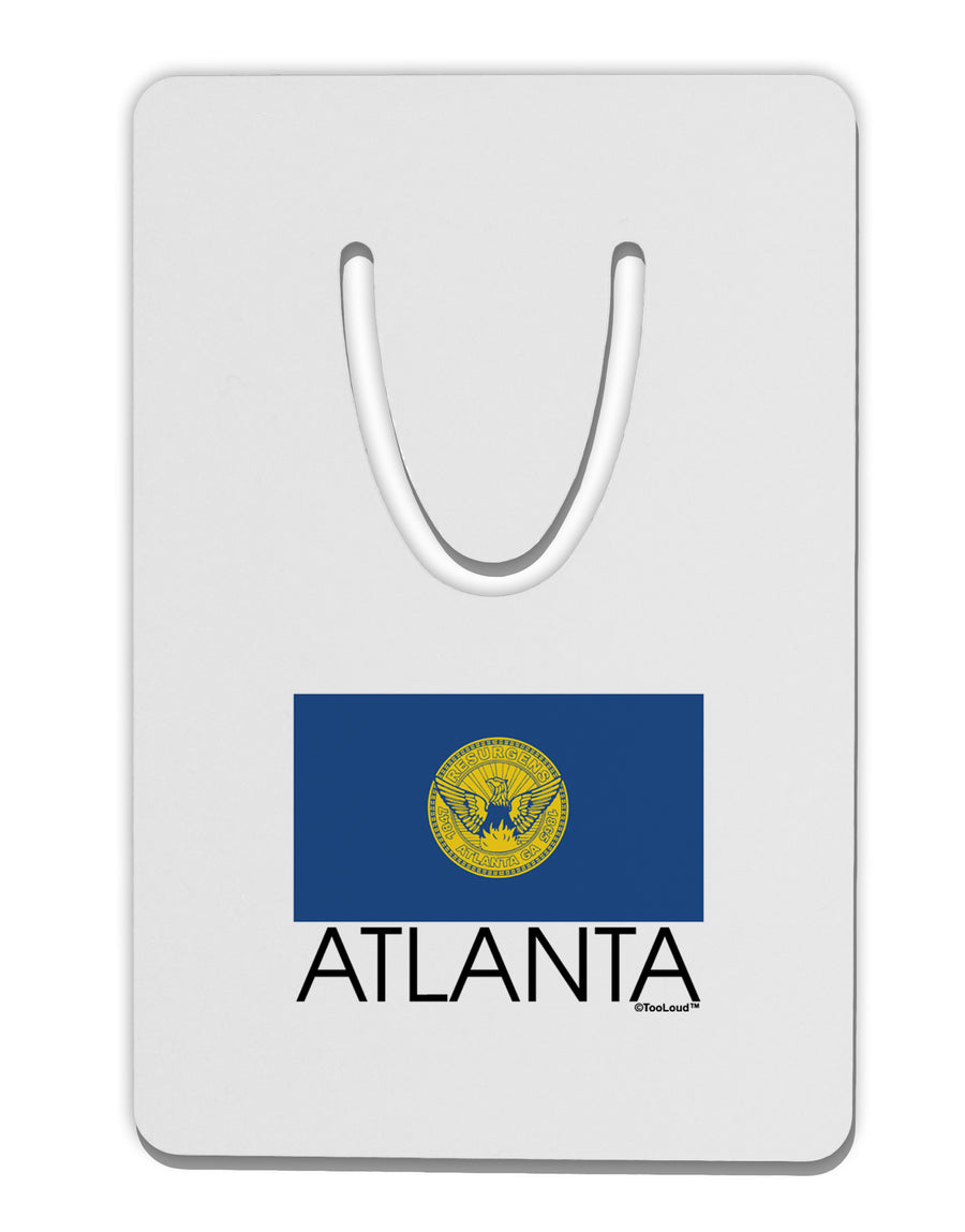 Atlanta Georgia Flag Text Aluminum Paper Clip Bookmark by TooLoud-Bookmark-TooLoud-White-Davson Sales