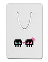 8-Bit Skull Love - Boy and Girl Aluminum Paper Clip Bookmark-Bookmark-TooLoud-White-Davson Sales