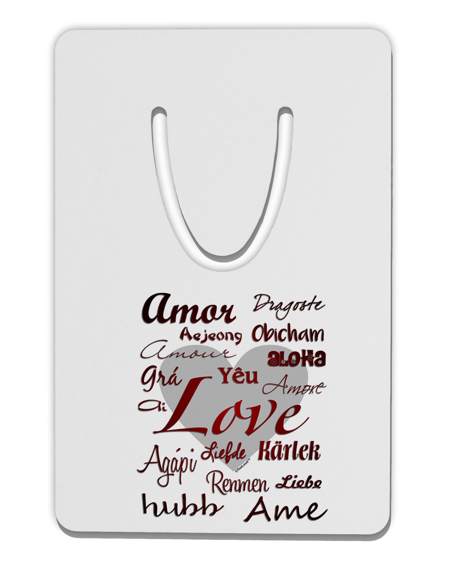 Love Languages Aluminum Paper Clip Bookmark by TooLoud-Bookmark-TooLoud-White-Davson Sales