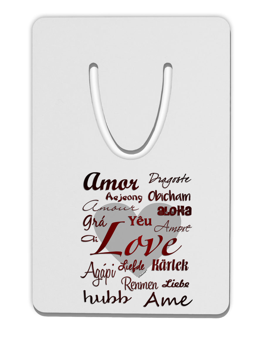 Love Languages Aluminum Paper Clip Bookmark by TooLoud-Bookmark-TooLoud-White-Davson Sales