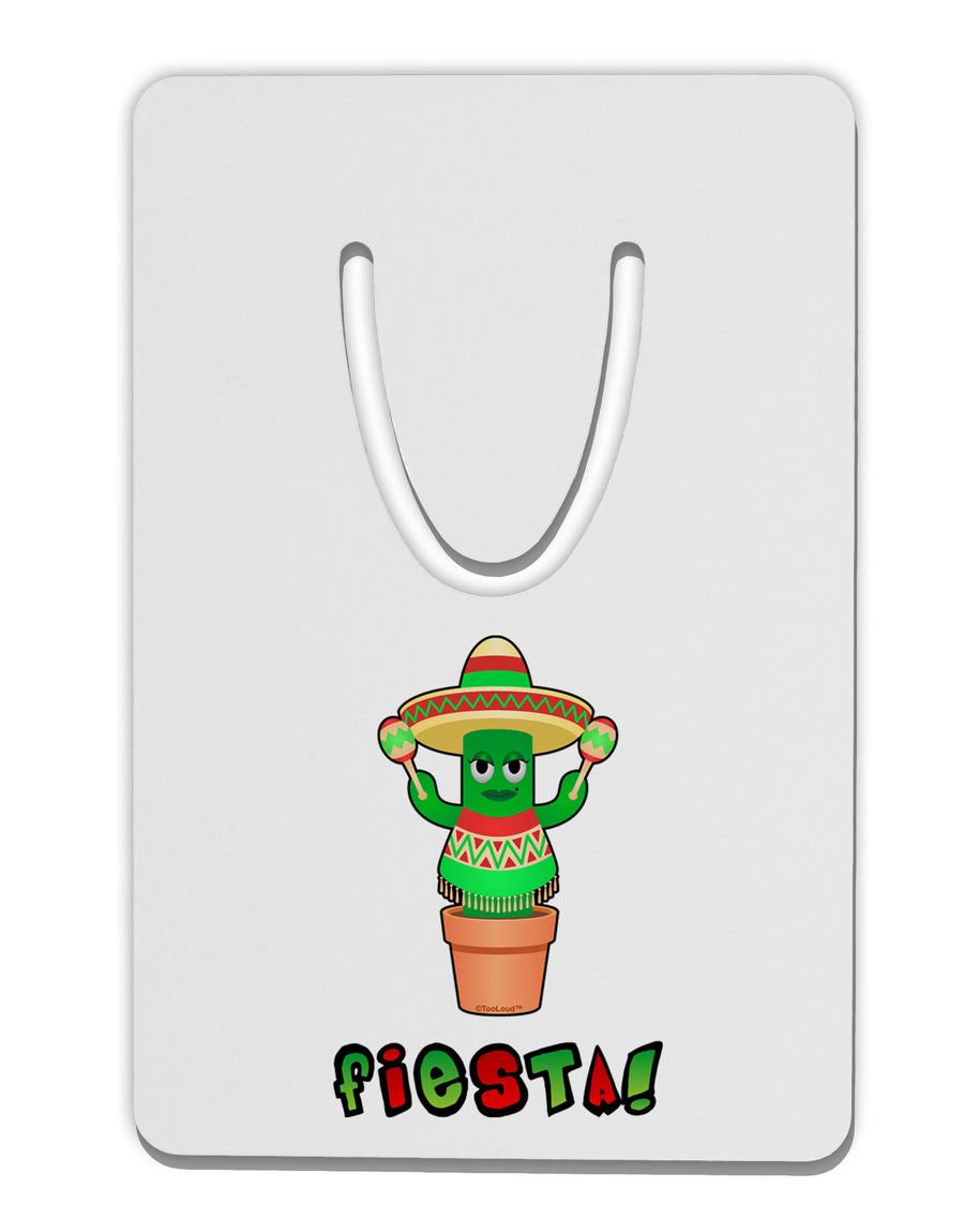 Fiesta Cactus Poncho Text Aluminum Paper Clip Bookmark by TooLoud-Bookmark-TooLoud-White-Davson Sales