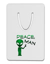 Peace Man Alien Aluminum Paper Clip Bookmark-Bookmark-TooLoud-White-Davson Sales