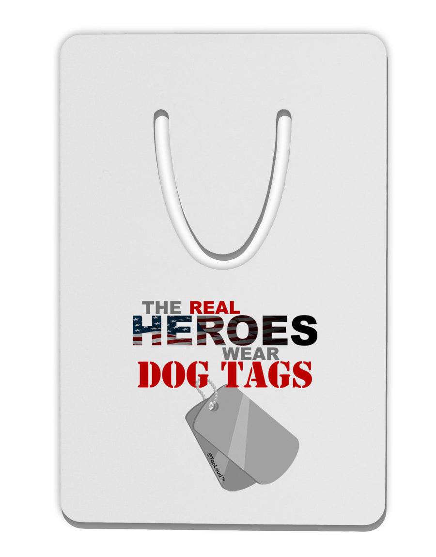 Heroes Dog Tags Aluminum Paper Clip Bookmark-Bookmark-TooLoud-White-Davson Sales