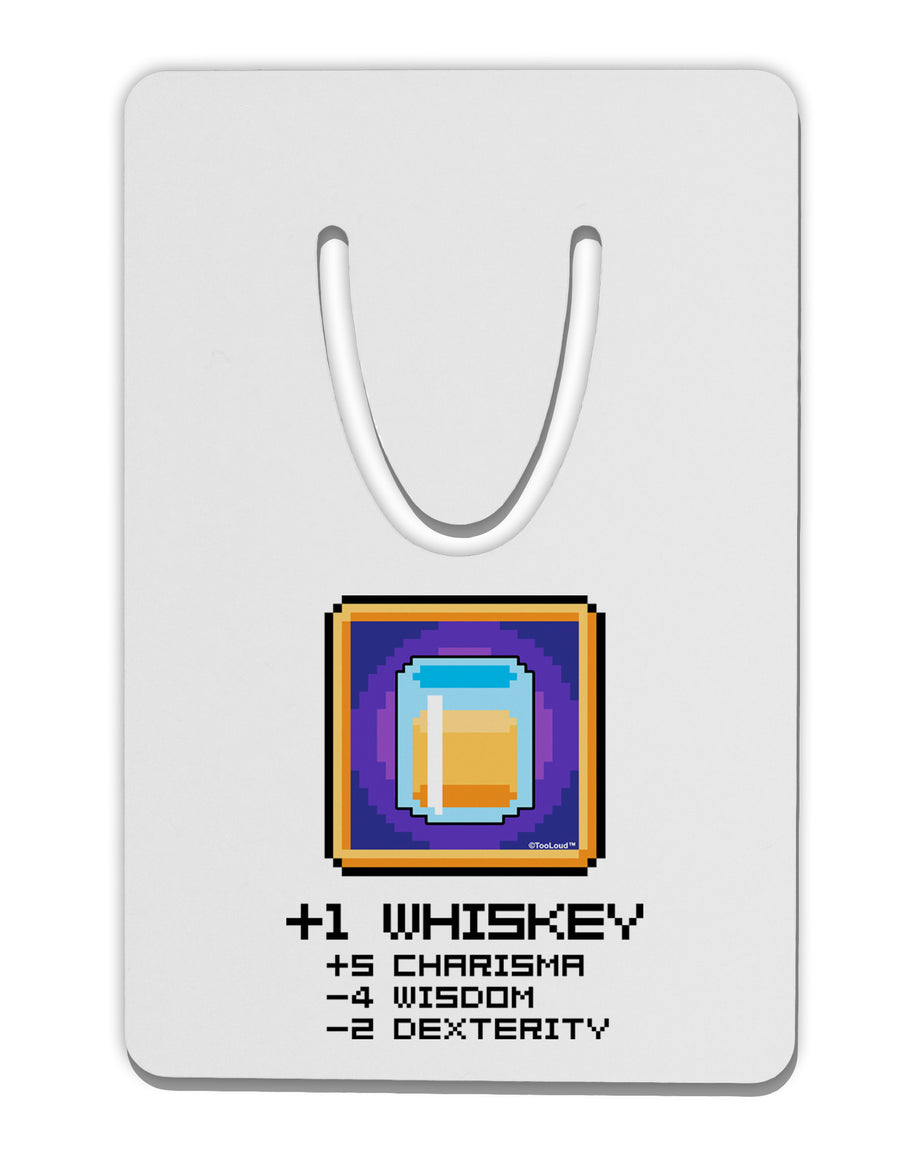 Pixel Whiskey Item Aluminum Paper Clip Bookmark-Bookmark-TooLoud-White-Davson Sales