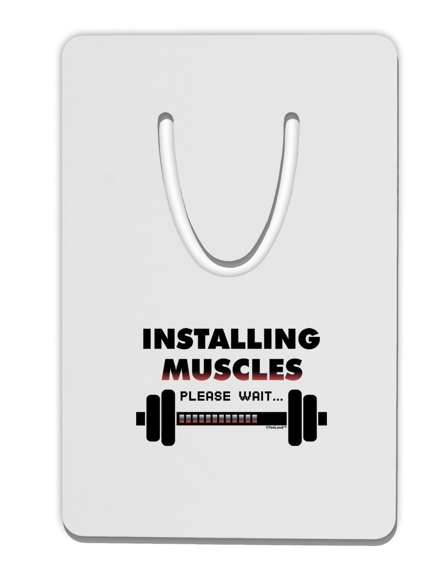 Installing Muscles Aluminum Paper Clip Bookmark-Bookmark-TooLoud-White-Davson Sales