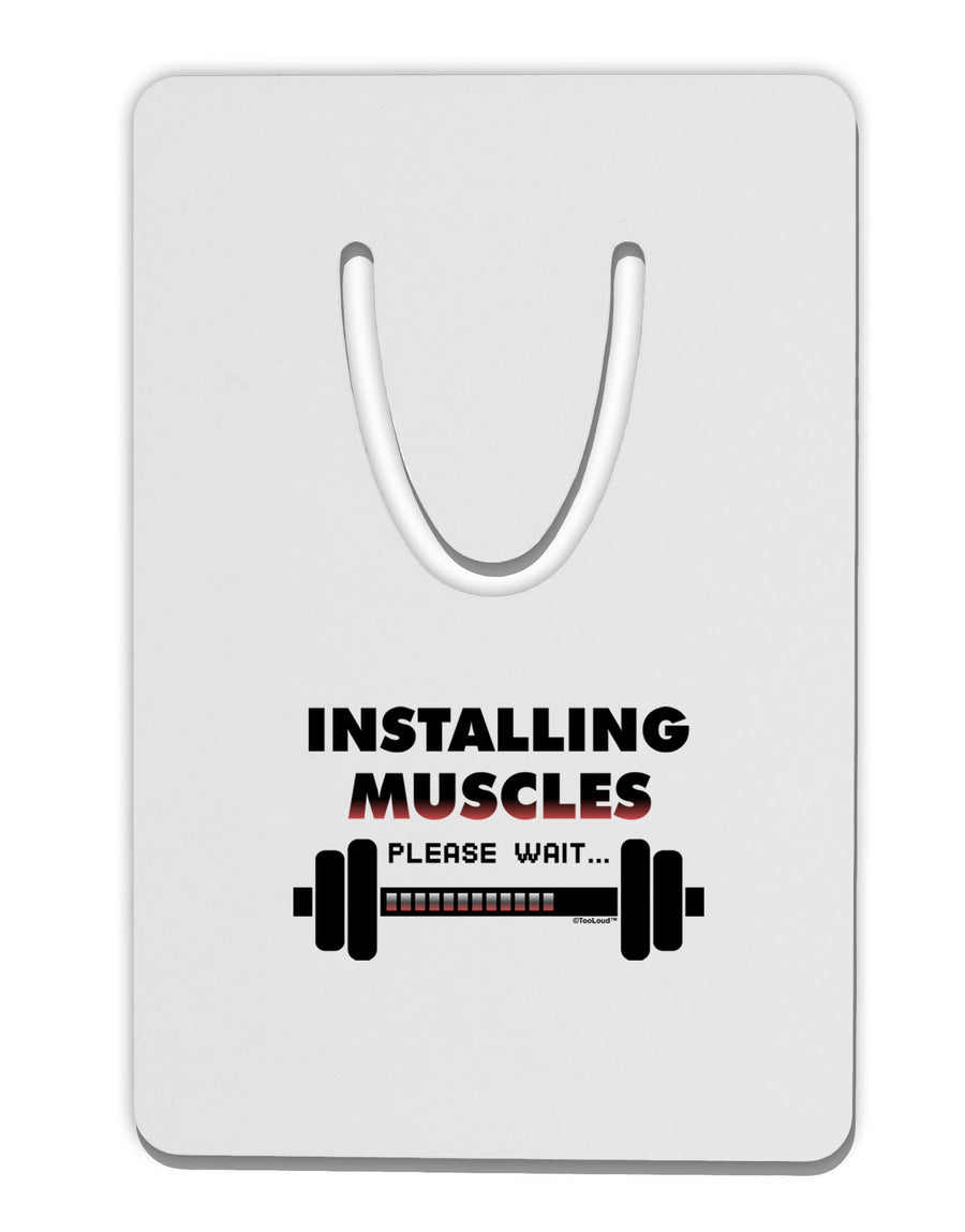 Installing Muscles Aluminum Paper Clip Bookmark-Bookmark-TooLoud-White-Davson Sales