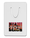 Miami Beach - Sunset Palm Trees Aluminum Paper Clip Bookmark by TooLoud-Bookmark-TooLoud-White-Davson Sales