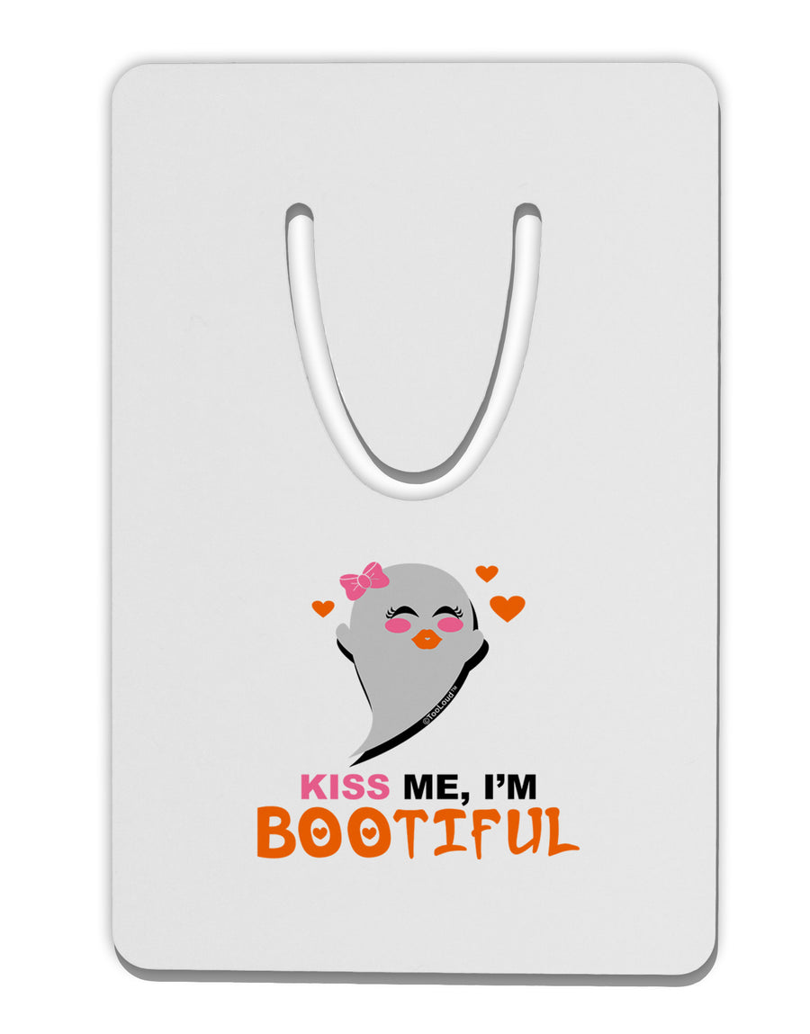 Kiss Me BOOtiful Ghost Orange Aluminum Paper Clip Bookmark-Bookmark-TooLoud-White-Davson Sales