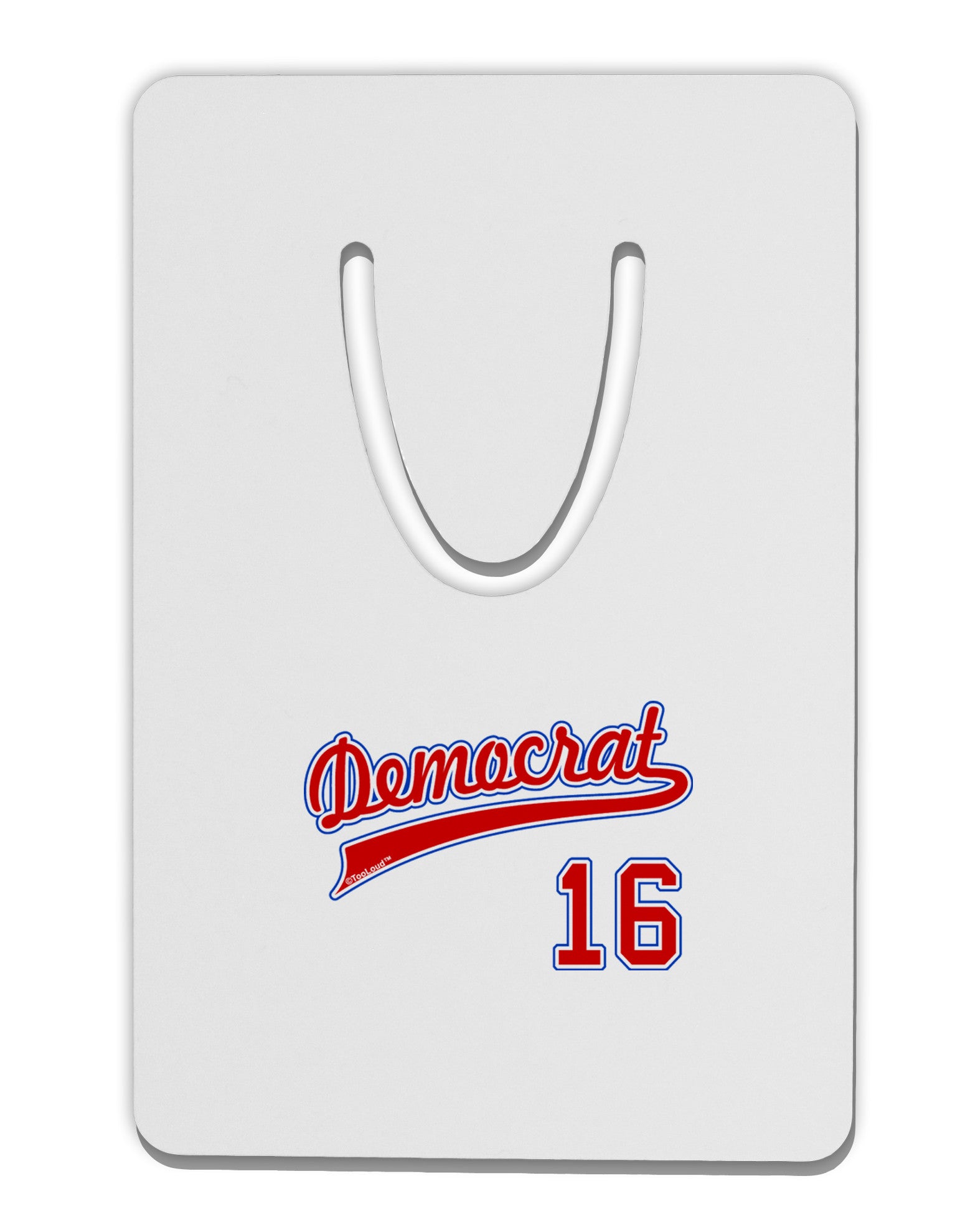 Democrat Jersey 16 Aluminum Paper Clip Bookmark-Bookmark-TooLoud-White-Davson Sales
