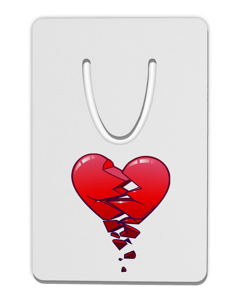 Crumbling Broken Heart Aluminum Paper Clip Bookmark by TooLoud-TooLoud-White-Davson Sales