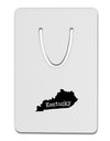 Kentucky - United States Shape Aluminum Paper Clip Bookmark-Bookmark-TooLoud-White-Davson Sales