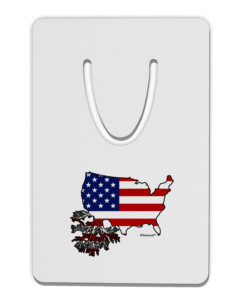 American Roots Design - American Flag Aluminum Paper Clip Bookmark by TooLoud-Bookmark-TooLoud-White-Davson Sales