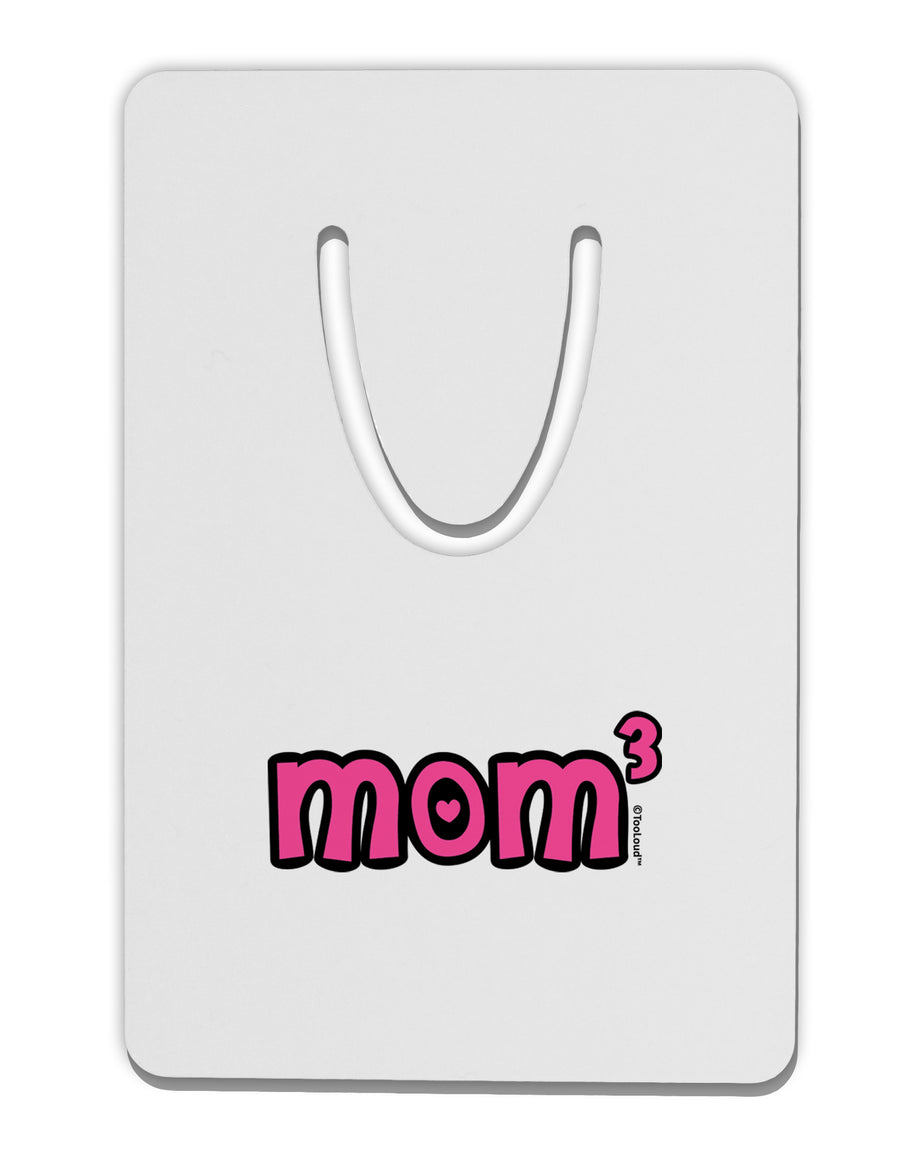 Mom Cubed - Cute Mom of Three Design Aluminum Paper Clip Bookmark by TooLoud-Bookmark-TooLoud-White-Davson Sales