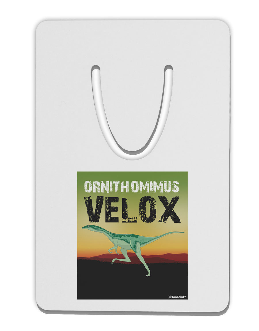 Ornithomimus Velox - With Name Aluminum Paper Clip Bookmark by TooLoud-Bookmark-TooLoud-White-Davson Sales