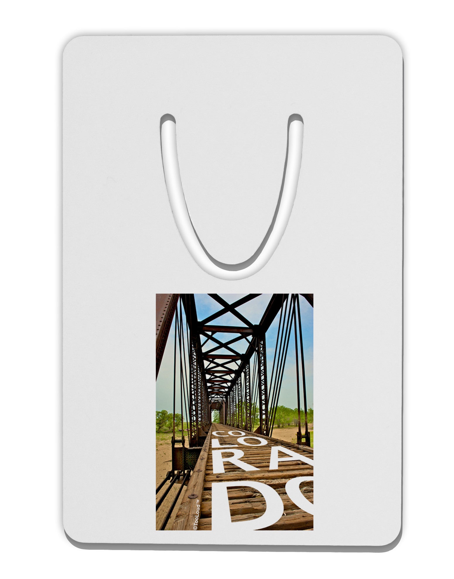 Colorado Bridge Text Aluminum Paper Clip Bookmark-Bookmark-TooLoud-White-Davson Sales