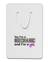 Yes I am a Mechanic Girl Aluminum Paper Clip Bookmark-Bookmark-TooLoud-White-Davson Sales