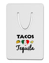 Tacos & Tequila Aluminum Paper Clip Bookmark-Bookmark-TooLoud-White-Davson Sales