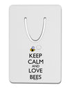 Keep Calm and Love Bees Color Aluminum Paper Clip Bookmark-Bookmark-TooLoud-White-Davson Sales