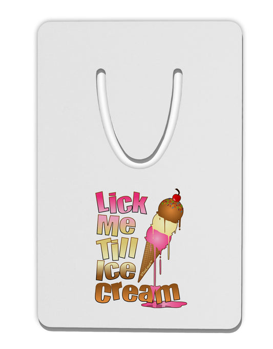 Lick Me Till Ice Cream Aluminum Paper Clip Bookmark-Bookmark-TooLoud-White-Davson Sales