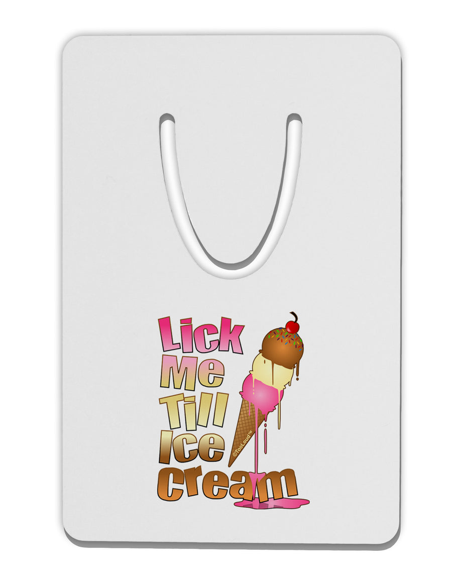 Lick Me Till Ice Cream Aluminum Paper Clip Bookmark-Bookmark-TooLoud-White-Davson Sales