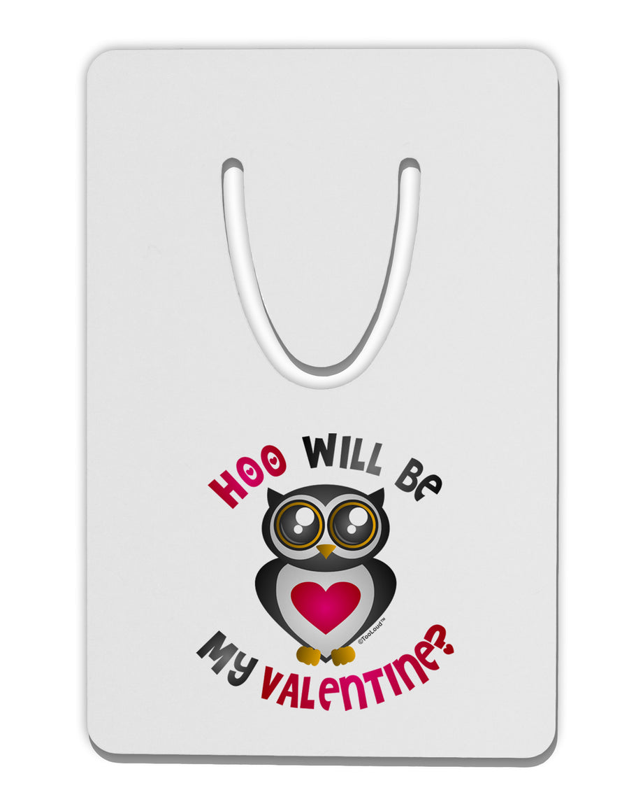 Hoo Will Be My Valentine Aluminum Paper Clip Bookmark-Bookmark-TooLoud-White-Davson Sales