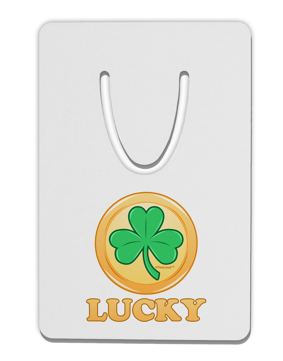 Shamrock Button - Lucky Aluminum Paper Clip Bookmark by TooLoud-Bookmark-TooLoud-White-Davson Sales