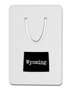 Wyoming - United States Shape Aluminum Paper Clip Bookmark-Bookmark-TooLoud-White-Davson Sales