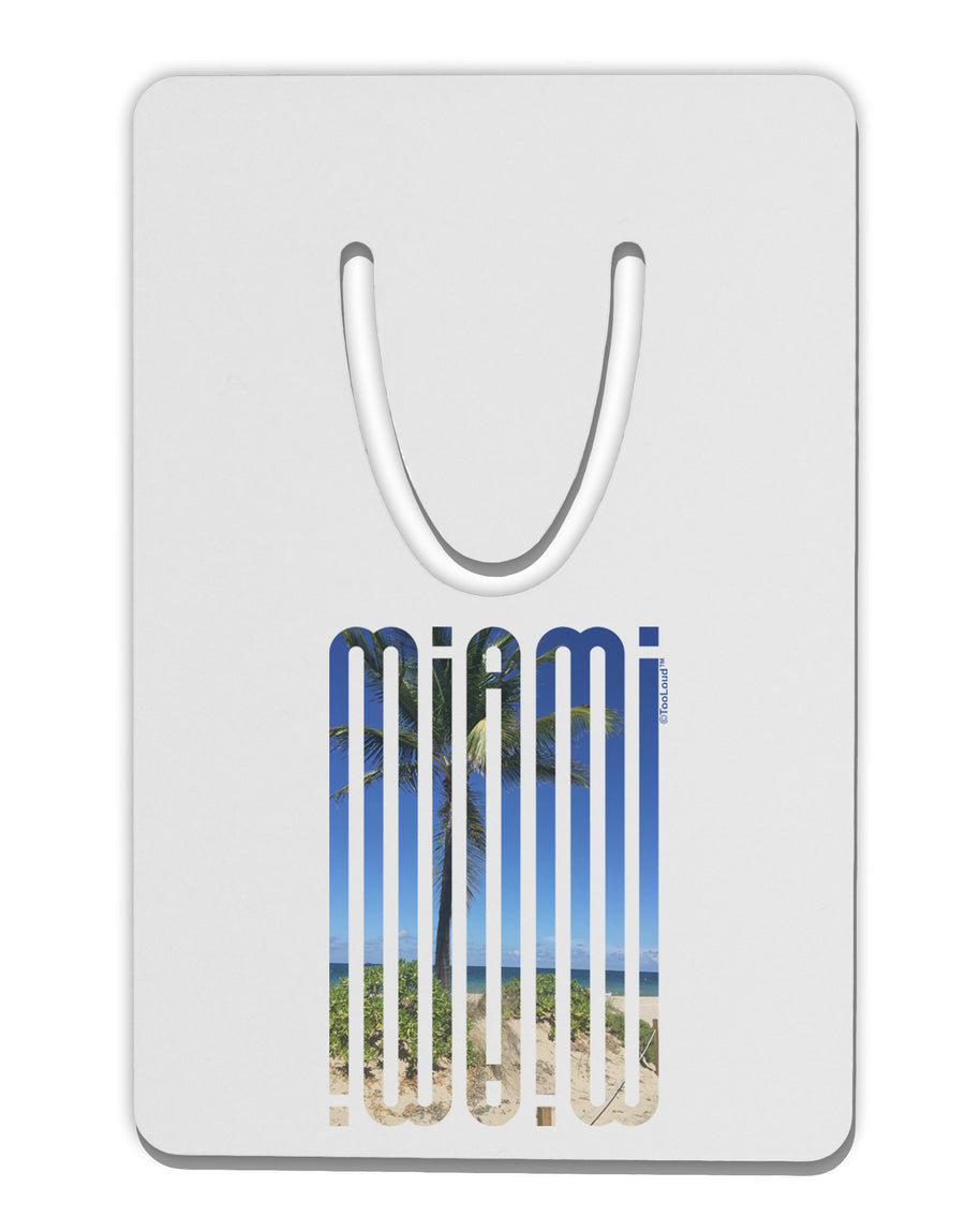 Miami Beach View Mirage Aluminum Paper Clip Bookmark-Bookmark-TooLoud-White-Davson Sales