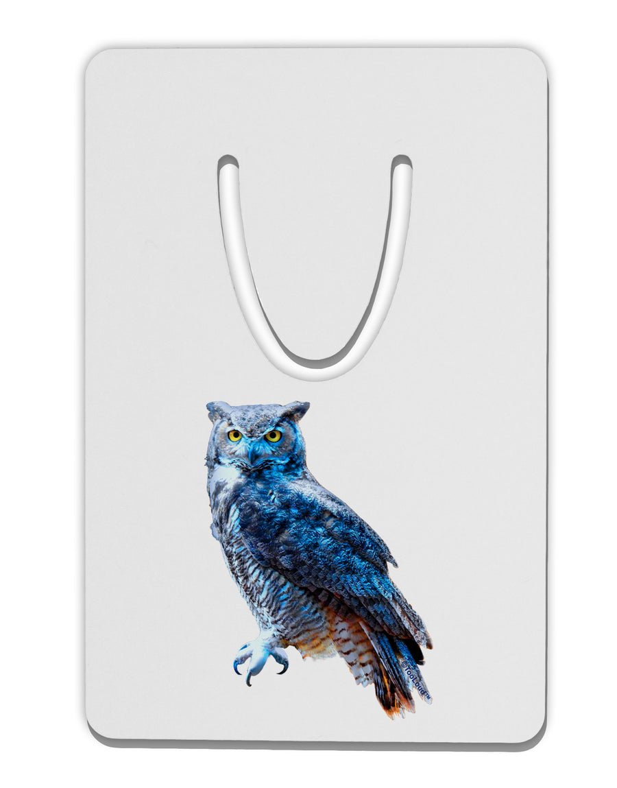 Colorful Great Horned Owl Aluminum Paper Clip Bookmark-Bookmark-TooLoud-White-Davson Sales